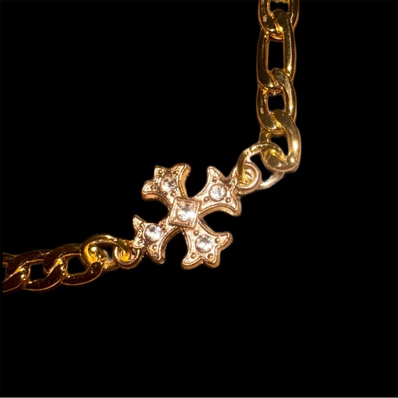 Cross Charm Bracelet-Gold Tone - Picture 4 of 4